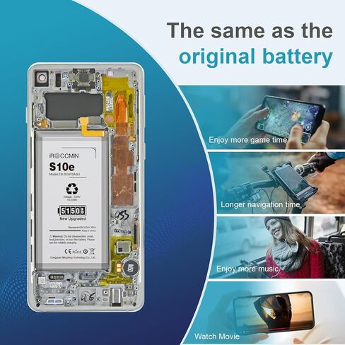 بطارية Galaxy S10E، بطارية بديلة عالية السعة 5150 مللي أمبير في الساعة لهاتف Samsung Galaxy S10E SM-G970 G970F/DS G970U G970W مع أدوات إصلاح، EB-BG970ABU in Kuwait
