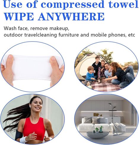 120pcs Compressed Towels Mini Disposable Towels for Travel,Cotton Coin Towels Portable Compact Towel Toilet Paper Tablets for Home Beauty and Outdoors Hiking in Saudi Arabia