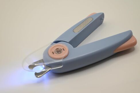 مقص أظافر القطط والكلاب مع ضوء LED ومبرد أظافر، أزرق in Saudi Arabia
