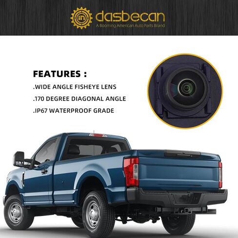 Dasbecan HC3Z-19G490-X Rear View Backup Camera Compatible with Ford F250 F350 Super Duty 2017 2018 2019 Parking Assist Reverse Camera Replaces HC3Z-19G490-E HC3Z-19G490-M HC3Z-19G490-T in Saudi Arabia