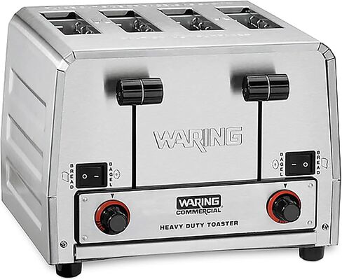 Waring Commercial WCT855 محمصة الخبز/الخبز التجارية ذات 4 شرائح شديدة التحمل، 240 فولت، 2700 واط، قابس 6-15 مرحلة in Kuwait