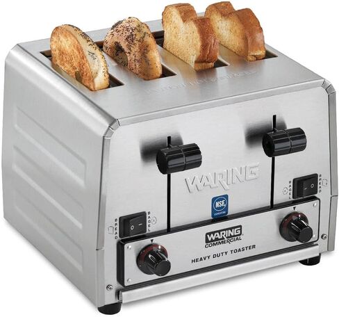 Waring Commercial WCT855 محمصة الخبز/الخبز التجارية ذات 4 شرائح شديدة التحمل، 240 فولت، 2700 واط، قابس 6-15 مرحلة in Kuwait