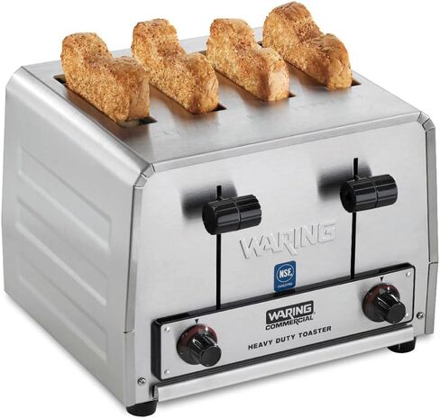 Waring Commercial WCT855 محمصة الخبز/الخبز التجارية ذات 4 شرائح شديدة التحمل، 240 فولت، 2700 واط، قابس 6-15 مرحلة in Kuwait