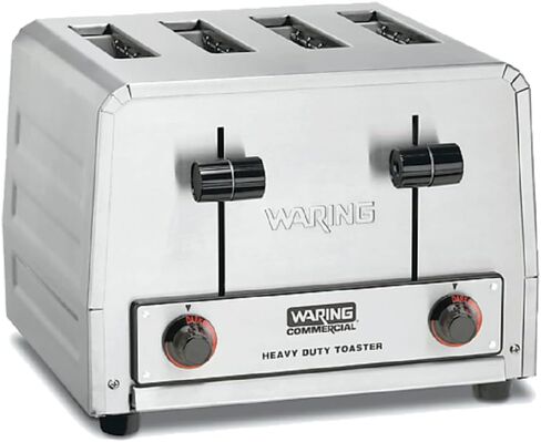 Waring Commercial WCT855 محمصة الخبز/الخبز التجارية ذات 4 شرائح شديدة التحمل، 240 فولت، 2700 واط، قابس 6-15 مرحلة in Kuwait