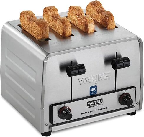 Waring Commercial WCT855 محمصة الخبز/الخبز التجارية ذات 4 شرائح شديدة التحمل، 240 فولت، 2700 واط، قابس 6-15 مرحلة in Kuwait