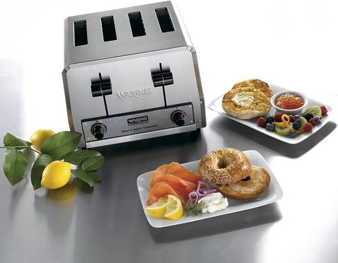 Waring Commercial WCT855 محمصة الخبز/الخبز التجارية ذات 4 شرائح شديدة التحمل، 240 فولت، 2700 واط، قابس 6-15 مرحلة in Kuwait
