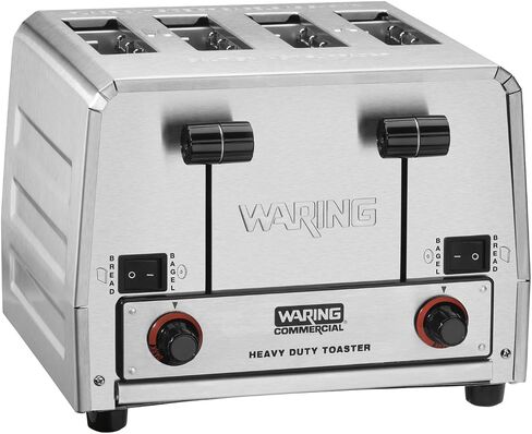 Waring Commercial WCT855 محمصة الخبز/الخبز التجارية ذات 4 شرائح شديدة التحمل، 240 فولت، 2700 واط، قابس 6-15 مرحلة in Kuwait
