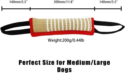 LWBMG Dog Rope Toy, Dog Jute Bite Pillow with 2 Strong Handles, Tug of War Dog Toy,Perfect for Puppy Training Interactive Playing, Pull Toy for Medium to Large Dogs in Saudi Arabia