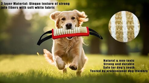LWBMG Dog Rope Toy, Dog Jute Bite Pillow with 2 Strong Handles, Tug of War Dog Toy,Perfect for Puppy Training Interactive Playing, Pull Toy for Medium to Large Dogs in Saudi Arabia