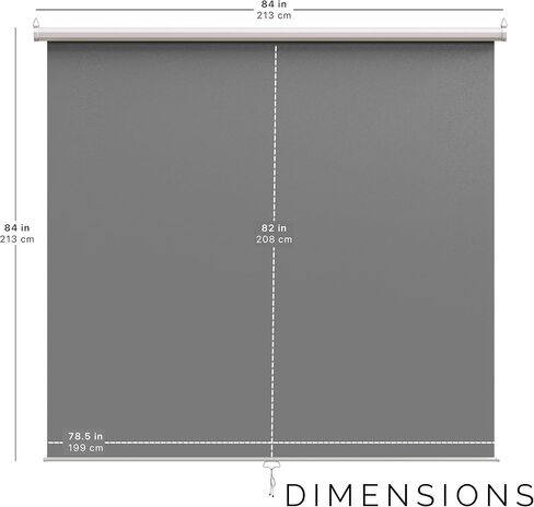 شاشة KHOMO GEAR رمادية مقاس 84 × 84 بوصة - خلفية شاشة رمادية كبيرة جدًا لجهاز العرض قابلة للسحب - ارتفاع متين قابل للتعديل - خيارات تعليق متعددة - شاشة عرض محمولة قابلة للطي قابلة للطي in Saudi Arabia