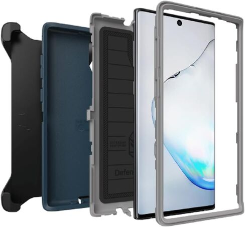 OtterBox Defender Series Case for Samsung Galaxy Note10 (Only) - Holster Clip Included - Microbial Defense Protection - Retail Packaging - Gone Fishin (Blue) in Saudi Arabia