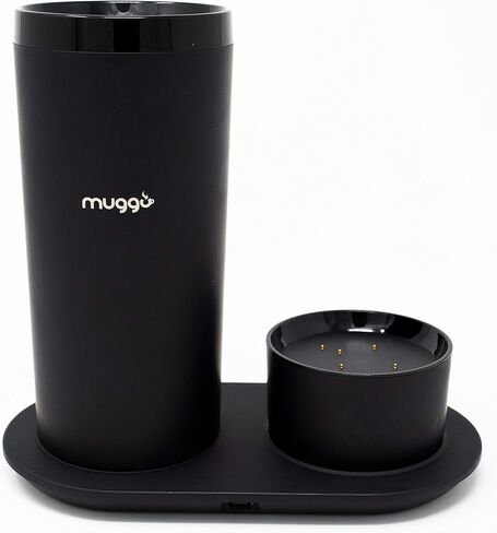 Muggo 12 oz Self-Heating Coffee Mug, Temperature Control Travel Mug, Black Portable Heated Coffee Mug with Leak-Proof Lid & 3-Hour Battery Life in Kuwait