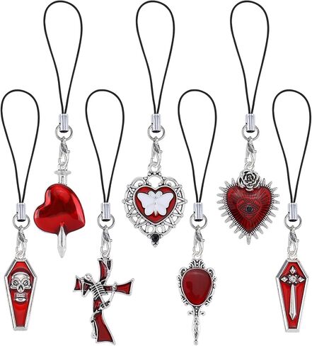 BEEFLYING سحر لطيف للهاتف المحمول، Kawaii Charms الأشرطة الجمالية Y2K الهاتف الخليوي المعلقات الملحقات لحقيبة الهاتف المفاتيح Airpods كاميرا المحفظة ديكور in Saudi Arabia