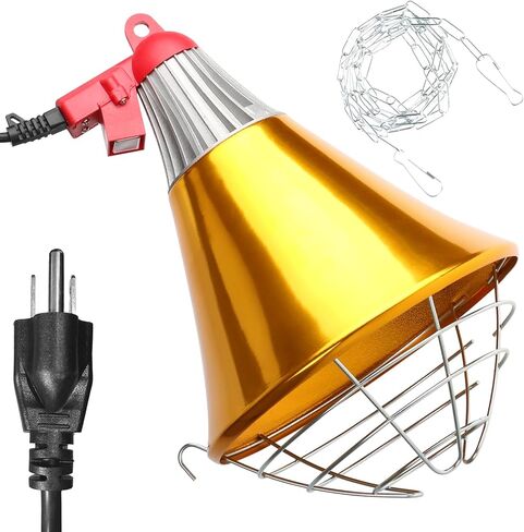 Hypool الزواحف مصباح الحرارة لاعبا اساسيا 8.5 بوصة عميق قبة ضوء ماكس 300 واط الزواحف لاعبا اساسيا ضوء لمبات الحرارة لمبات الأشعة فوق البنفسجية المصابيح ضوء الفرح للزواحف التنين الملتحي الدجاج الكلب خنزير (لمبة غير المدرجة) in Saudi Arabia