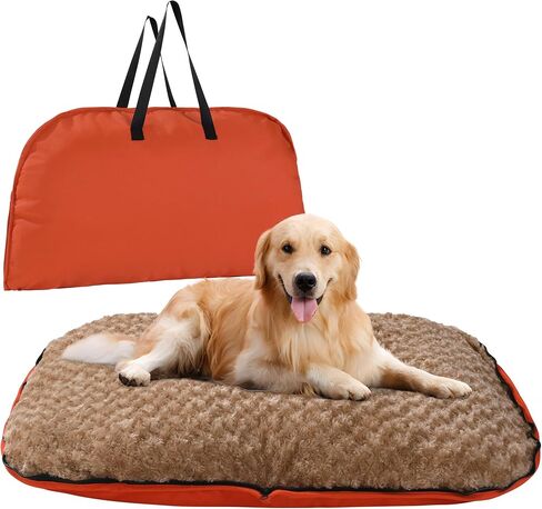 MABOZOO Foldable Travel Dog Bed, Outdoor Camping Dog Bag Bed Dog Pad with Carry Handles, Waterproof Dog Mattress Pet Mat for Small, Medium, and Large Dog Cat Pet (44x32x5inch) in Saudi Arabia
