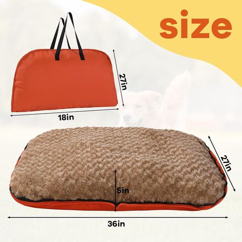 MABOZOO Foldable Travel Dog Bed, Outdoor Camping Dog Bag Bed Dog Pad with Carry Handles, Waterproof Dog Mattress Pet Mat for Small, Medium, and Large Dog Cat Pet (44x32x5inch) in Saudi Arabia