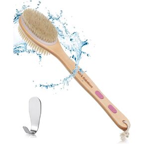 Slick- Shower Brush, Double Sided Shower Brush, Back Scrubber, Bath Brush, Back Brush, Back Brush Long Handle for Shower, Shower Brushes for Your Back, Bath Brush Long Handle for Shower