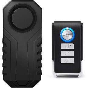USUPERINK 2 Set Wireless Bike Alarm with Remote, Anti-Theft Bicycle Motorcycle Alarm Wireless Security Vibration Motion Sensor Alarm, IP55 Waterproof Super Loud 113dB Alarm