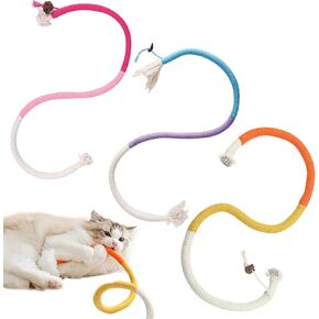 Rope Cat Toys Cat Chew Toy for Teeth Cleaning Interactive Cat Nip Kitty Toys for Indoor Cats, 3 Pack