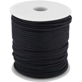 VBESTLIFE Line 50M Spool 2mm Dia Braided Fishing Line Speargun Reel Line All-Purpose Utility Cord for for Spearfishing, Survival, and Crafting (Black) Fishing Tools and Accessories