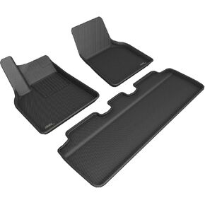 3D MAXpider All-Weather Floor Mats for Tesla Model Y 2021-2023 Custom Fit Floor Liners, Kagu Series (1st & 2nd Row)