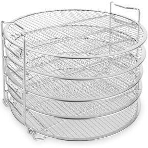 7.5x5 Inch Dehydrator Rack, Stainless Steel Stand With 5 Stackable Layers, Dehydrator Stand Compatible with Instant Pot 6 Quart
