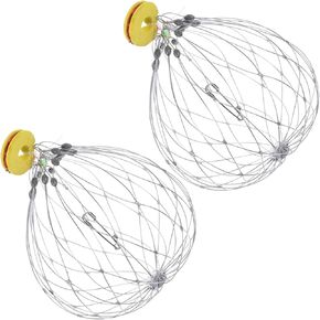 Kisangel Crab Catcher 2pcs Blue Crab Traps Crab Net Cage Big Fish net Crab catching cage for shrimping Tool Shrimp Pot Wire Mesh