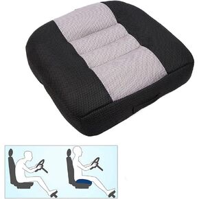 Nine River Car Booster Seat Cushion Raise The Height for Short People Driving Hip (Tailbone) and Lower Cack Fatigue Relief Suitable for Trucks, Cars, SUVs, Office Chairs, Wheelchairs (Pure Black)