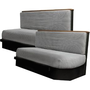 Hudson Comfort RV Dinette Cushion Covers - Microfiber Soft Stretchable Fabric Designed to Fit Wide Variety of Seats - Camper Cushion Slipcovers Includes 1 Backrest Cover & 1 Bench Cover (Gray Color)