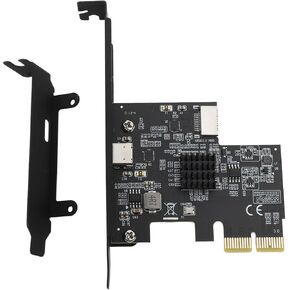 10Gbps Ports PCIE USB 3.2 GEN2 Expansion Card for Windows 11/10/7,PCIE 2X Interface Support Type C and Type E Front for ASM3142 Chip Expansion Card