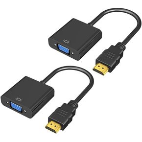 arVin HDMI to VGA Adapter (Male to Female), Suitable for Desktop Computers, laptops, Monitors, projectors, high-Definition TVs, Xbox, etc. - Black