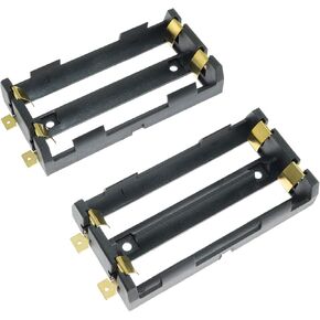 DGZZI 2pcs 1 Cell 18650 Series Batteries Holder SMD SMT Single Slot 3.7V DIY Battery Box Storage Case Container with Nickel Plated Phosphor Bronze Pins
