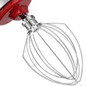 KN256 Stainless Steel Wire Whip Attachment for KitchenAid,6 Quart Bowl-Lift Stand Mixer 6 Wire Whisk Fits for KV25 KP25 KP26 KSM55,Pro 6500,Heavy Duty (KSM6521 KV25 KP25 KP26 KL26 KT26 KSM60)