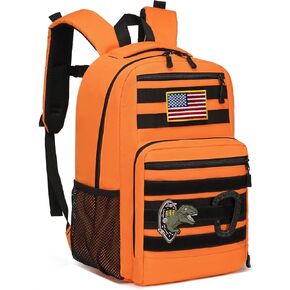 Kids Backpack for Boys 20L Tactical Elementary Kindergarten School Bag Lightweight Bookbag Children Daypack (Black Camo)