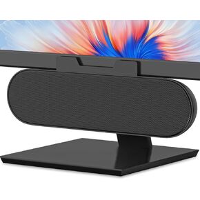ZETIY USB Speaker, Monitor Speaker for PC, USB Portable Computer Speaker, Mini Soundbar, Small PC Speaker for Phone, Notebook, PC, Laptop, Desktop - Plug and Play （Black）