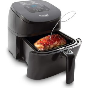 تتضمن مقلاة الهواء الرقمية NUWAVE BRIO سعة 4.5 لتر تحكمًا دقيقًا في درجة الحرارة، وأدوات تحكم رقمية بلمسة واحدة، و6 إعدادات مسبقة سهلة، والتحكم في القوة الكهربائية، وكتاب الوصفات، وتطبيق Nuwave Cooking Club in Kuwait