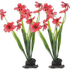 BESPORTBLE 2pcs Decorative Fish Tank Plants Realistic Aquarium Plants Betta Fish Desktop Aquarium Fake Plants Fish Tank Decorations Accessories