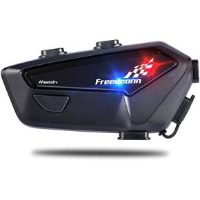 FreedConn Motorcycle Bluetooth Headset 1500m 6Rider Group Helmet Communication System FXPRO Motorcycle Helmet Speakers IP67 Ultra-Thin Body Music Sharing