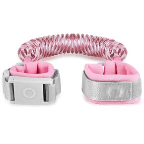 Baby Leash with Magnetic Unlock Design (6.56ft) Gray Child Anti Lost Wrist Link Safety Toddler Wrist Leash with Reflective Strap Kid Leashes Harness