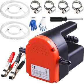 PLUMIA Oil Change Pump Extractor 12V 80W, Upgraded Diesel Fluid Scavenge Suction Oil Transfer Pump with Tube, Marine Oil Change Pump and Electric Oil Pump, For Boat Car Motorcycle ATV
