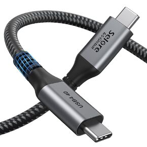 Selore USB4 Cable for Thunderbolt 4 Cable 40Gbps, 4Ft/1.2M USB C Cable for Single 8K/Dual 4K, 100W USB C Charging Cable Compatible with USB 3/4 for Laptop, MacBook, Docking Station.etc