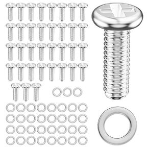 35 Pack M4 x 12mm TV Mount Screws with Spacer, Computer TV Stand Bracket Mounting Screws for 30 Inch or Small Mount Screw, Stainless Steel M4 Screws