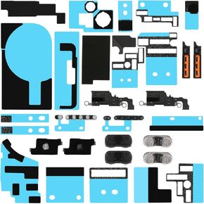 Complete Replace Set for iPhone 14 Plus AntiDust Bottom Loudspeaker Mesh Replacement Parts Rear Mic Camera Bracket Net with Fix Motherboard Heat Dissipation Protection Sticker Kits