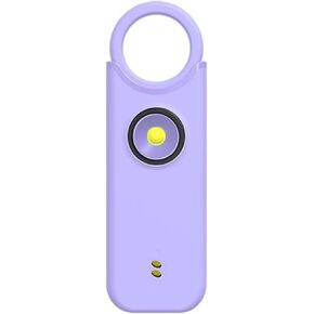 Small Self Defense Key Chain Siren with Rechargeable 135dB SOS LED Light,Vibration Alarm,Helps Elders & Kids EmergencyElderly Seniors Patient Disabled Handicapped Purple 1 Pack