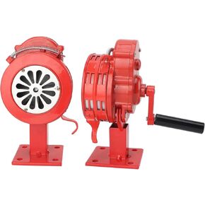 Alarms for Women, Hand Crank Siren Aluminium Alloy, Siren 110DB Alarm Air Tornado, Siren Horns Alarm for Homes, Schools, Disaster Relief, Public and Industrial (Red)
