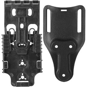 QLS Quick Locking System Bundle Kit with 2" Mid Ride Belt Loop 6070UBL,Platform Attachment for Duty Holsters and Accessories,One Size-Black