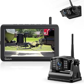 eRapta 2 Magnetic Wireless Backup Camera 7" IPS Monitor, 2-Min DIY Installation,1080P, Lower Consumption, 9600mAh Rechargeable Camera System for Hitching Horse Fifth Wheels/Trailer/RV/Truck/Car ACT702