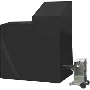 Deep Fryer Cover for Bayou Classic ( 700-701 / 700-704 ), Cover for 4 Gallon Deep Fryer with Cart Shelf，Black