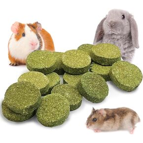 Hamiledyi 15 PCS Rabbit Chew Toys for Teeth, Timothy Hay Treats Rabbit Toys Small Animal Molar Toys Timothy Grass Chew Toys for Bunnies Guinea Pigs Hamsters, and Chinchillas Bunny Teeth Care