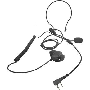 Behind The Head Over Ear Walkie Talkie Headset Boom Mic Headphone Ptt Earpiece for 2 Pin Radios uv5r bf-888s h-777s rt21 rt22